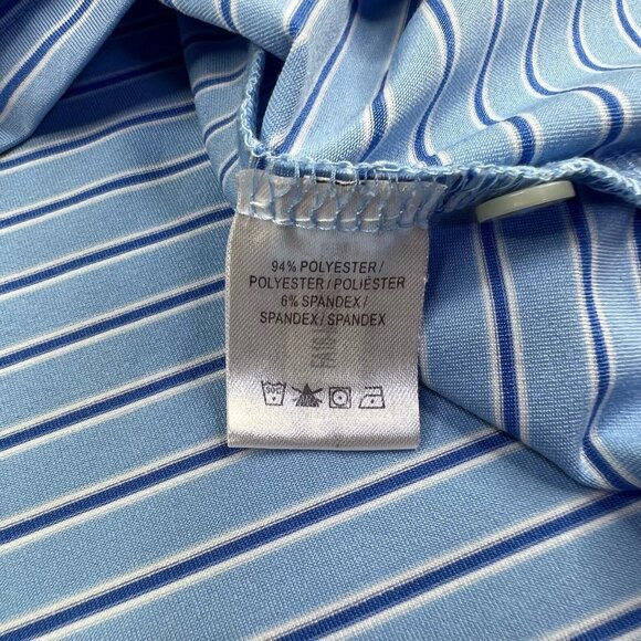 F&G Tech Polo Shirt Striped Lightweight Golf Mens XL Old Memorial Golf Club - Picture 4 of 11